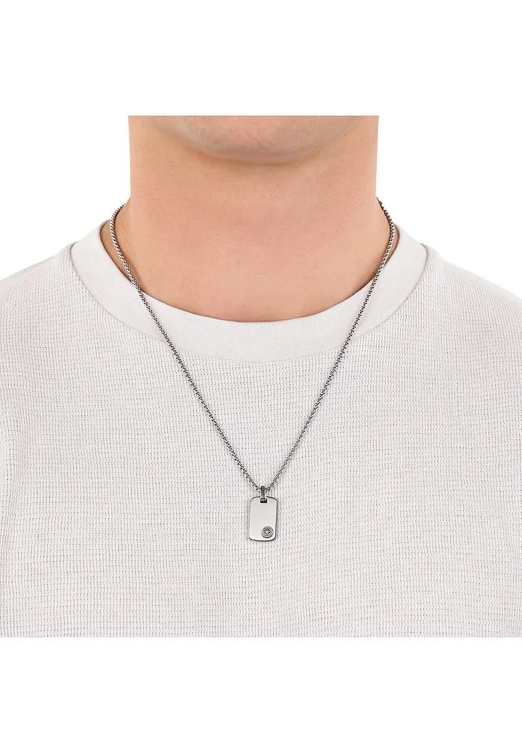 s.Oliver 2037997 collier homme acier boussole 55+5 cm