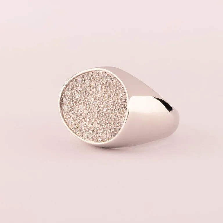 ULTIMA EDIZIONE bague ovale pavé total white