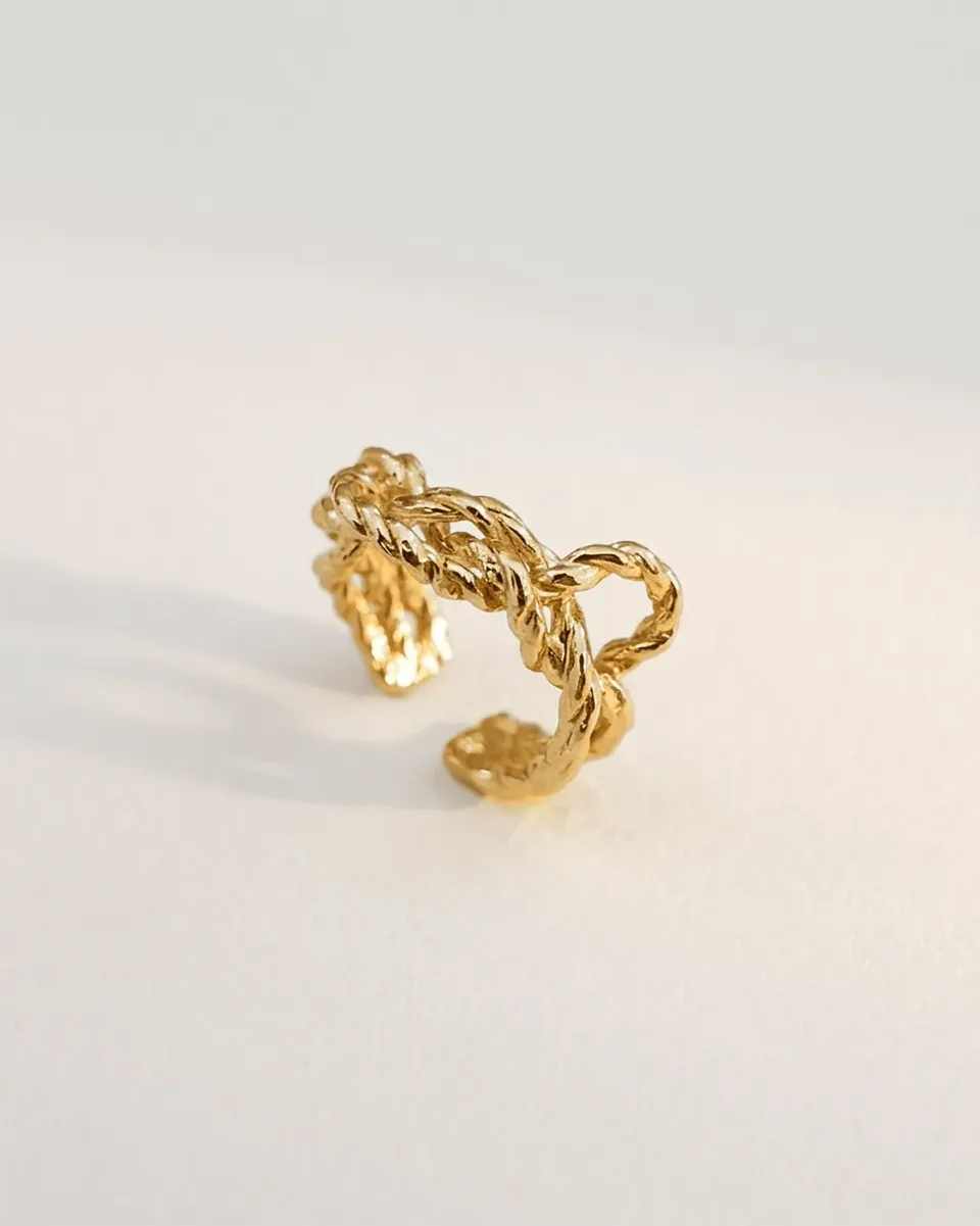Elise Tsikis Trinidad bague Reyes or jaune ajustable
