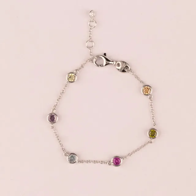 ULTIMA EDIZIONE zircons ronds bracelet multicolore