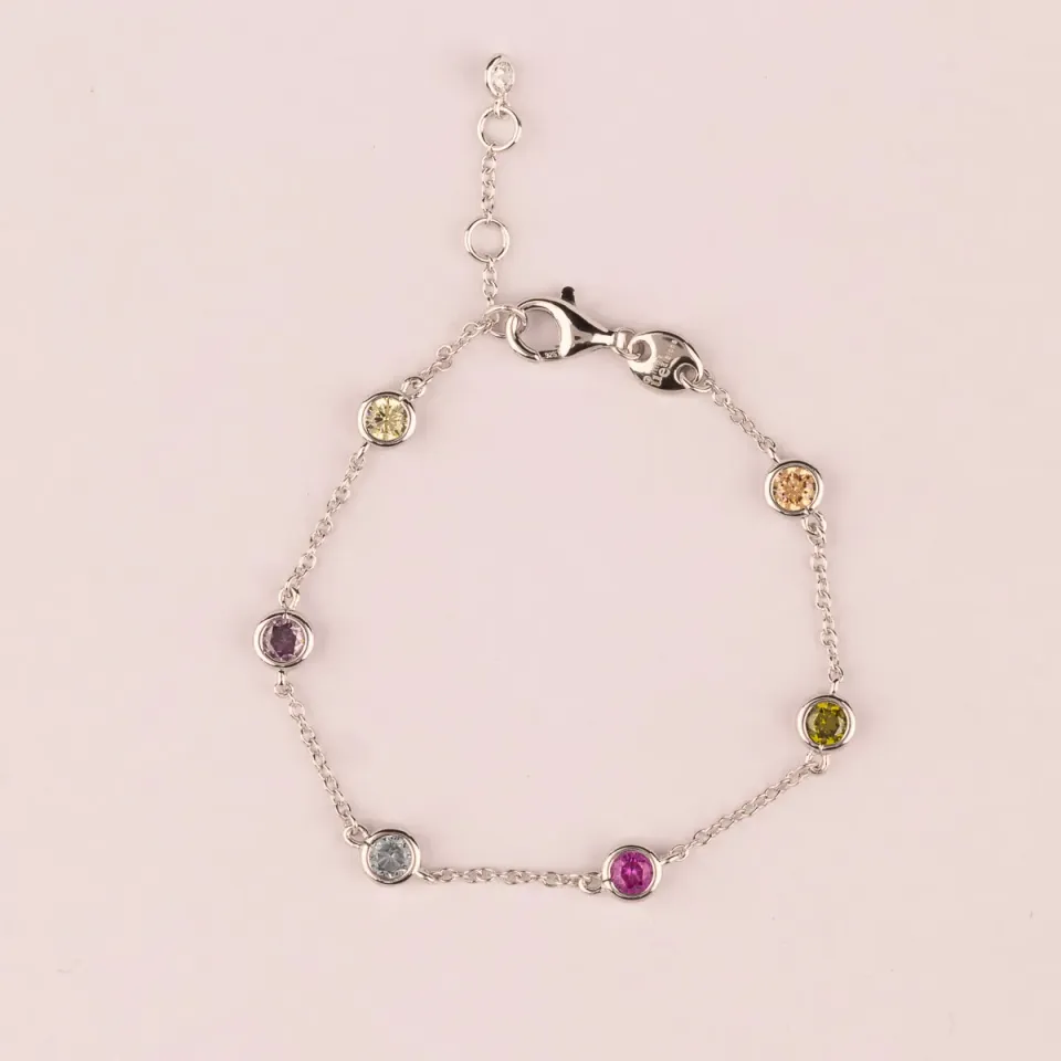 ULTIMA EDIZIONE zircons ronds bracelet multicolore