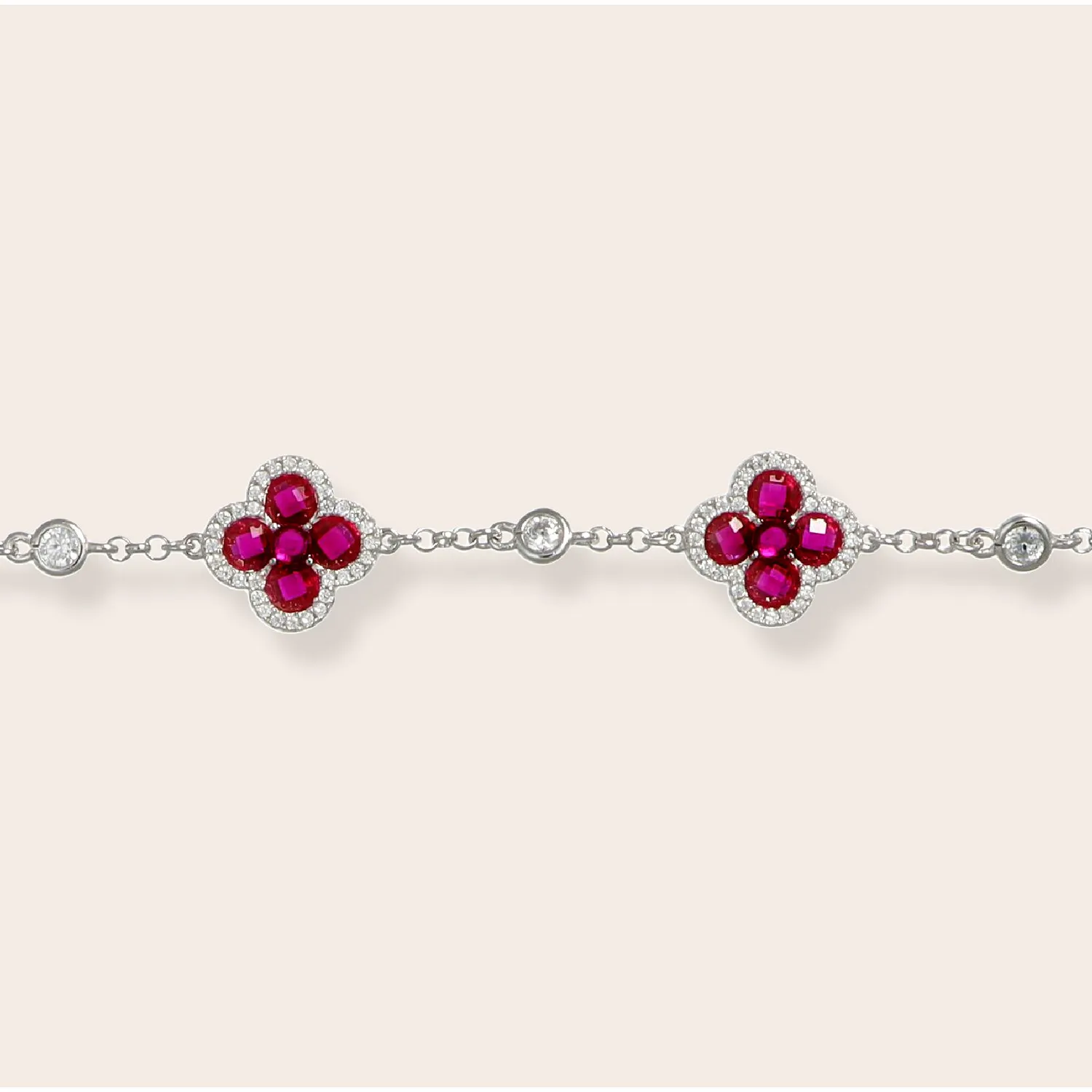 Ultima Edizione Fleurs bracelet zircons colorés
