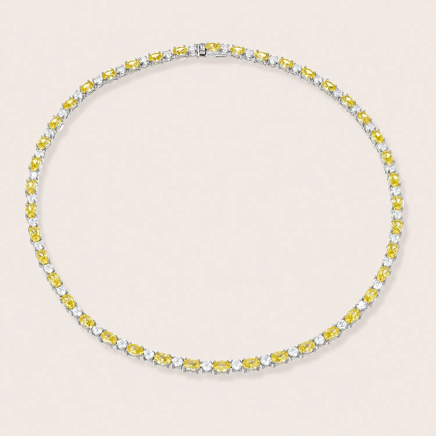 Ultima Edizione Tennis collier zircons ovales couleur