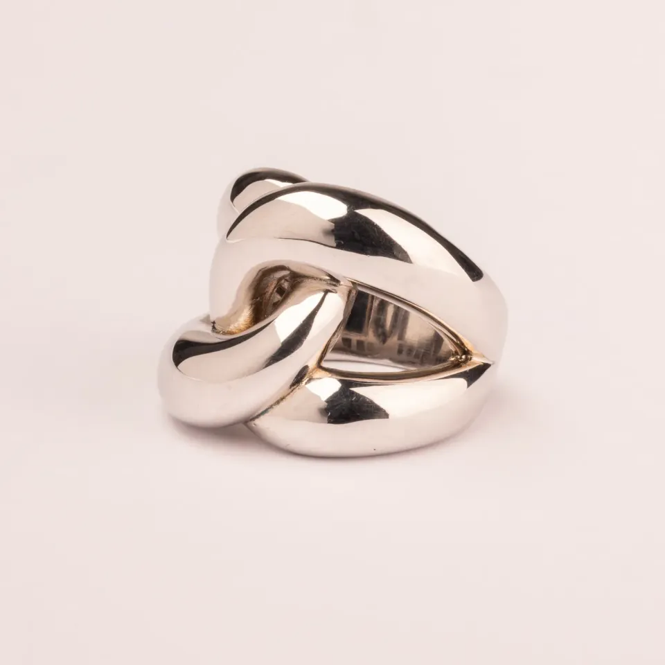 Ultima Edizione nœud lisse bague dorée