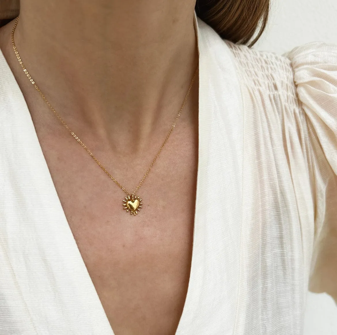 Elise Tsikis Yucatan Esperenza collier coeur or jaune
