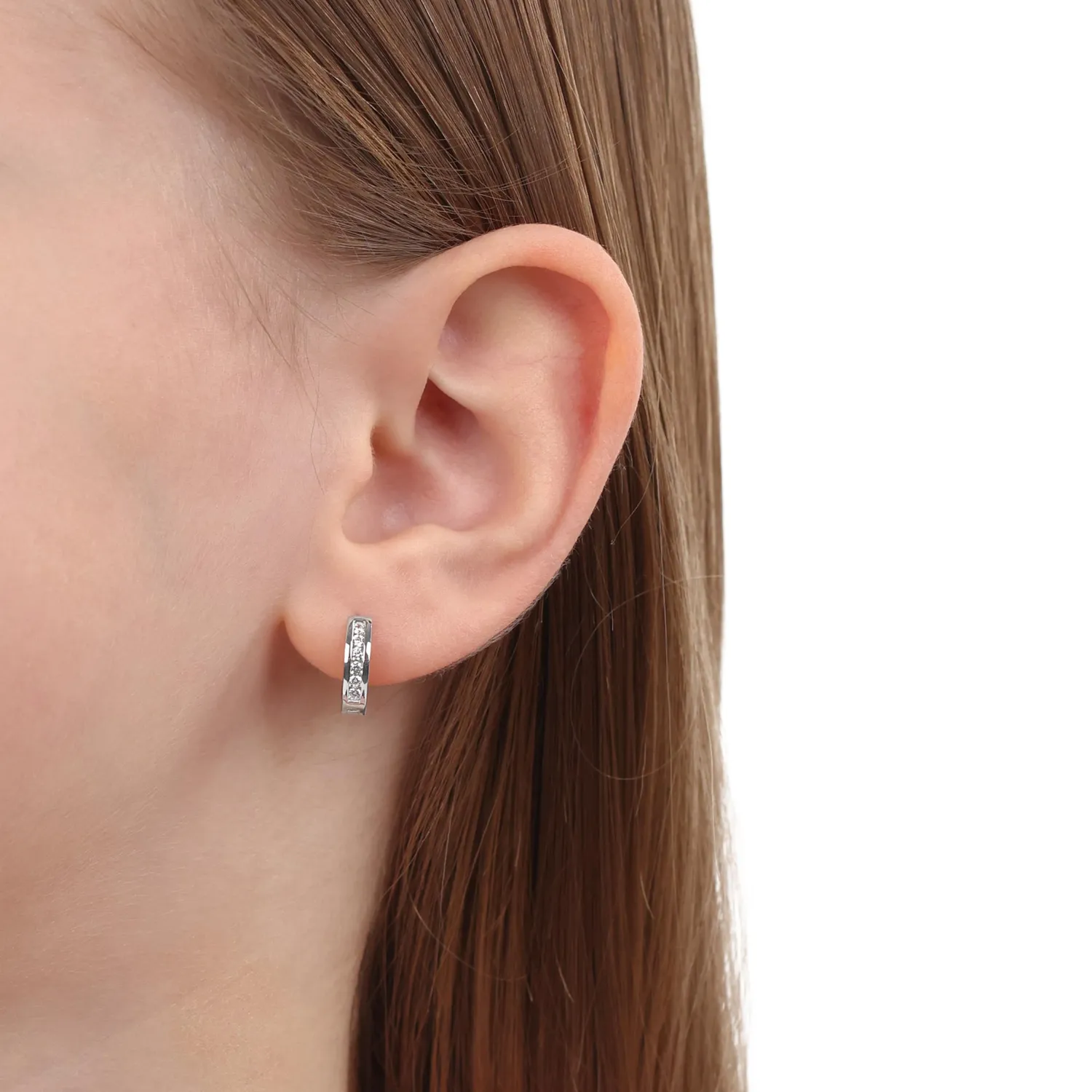s.Oliver créoles fille argent classique zircon