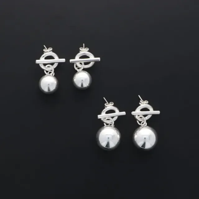 Secret de Cuir N°902 boucles boule plaqué argent