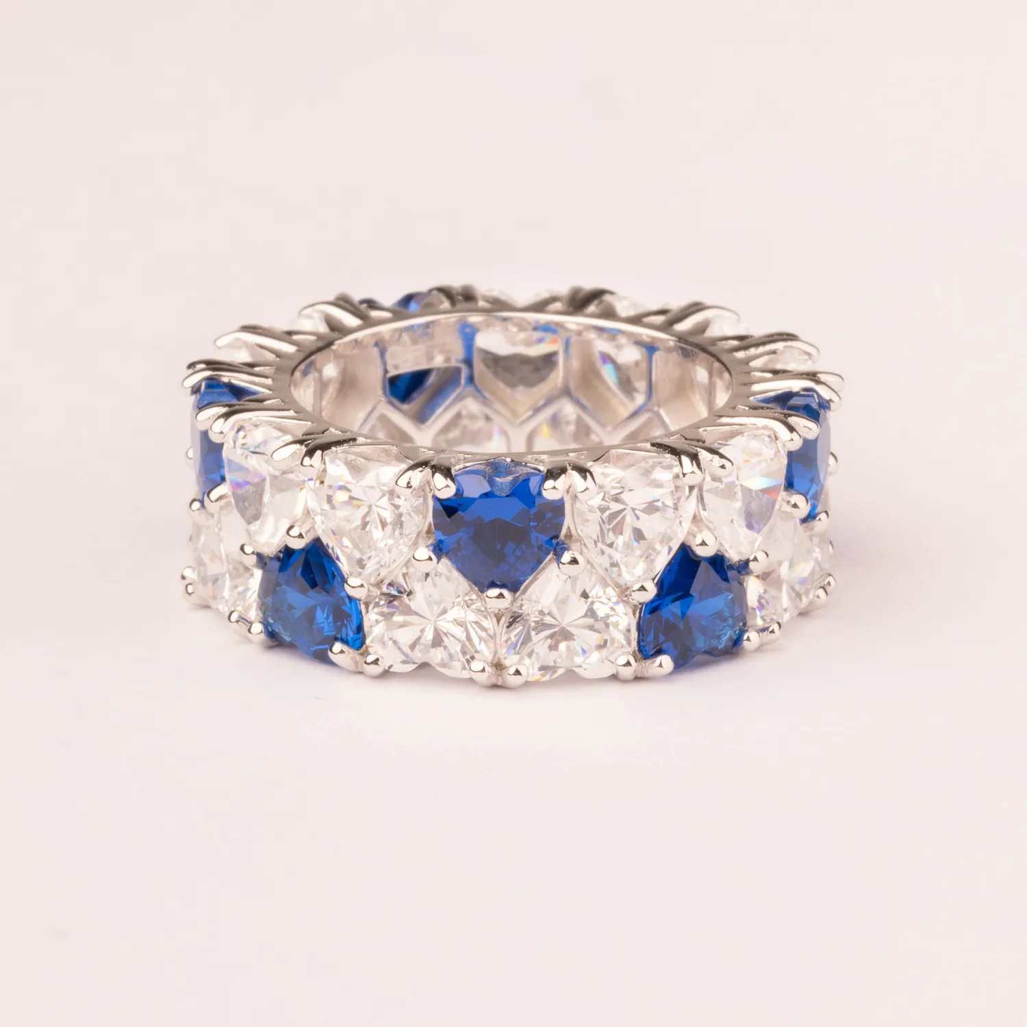 Ultima Edizione Double Cœurs bague large colorée