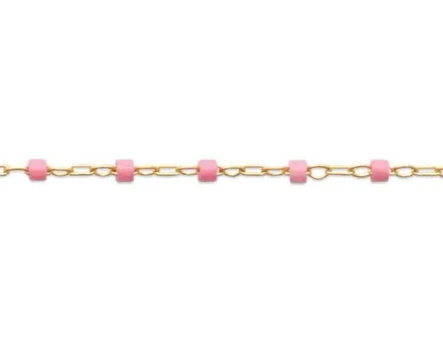 Oriana France perles miyuki roses bracelet plaqué or 18 carats