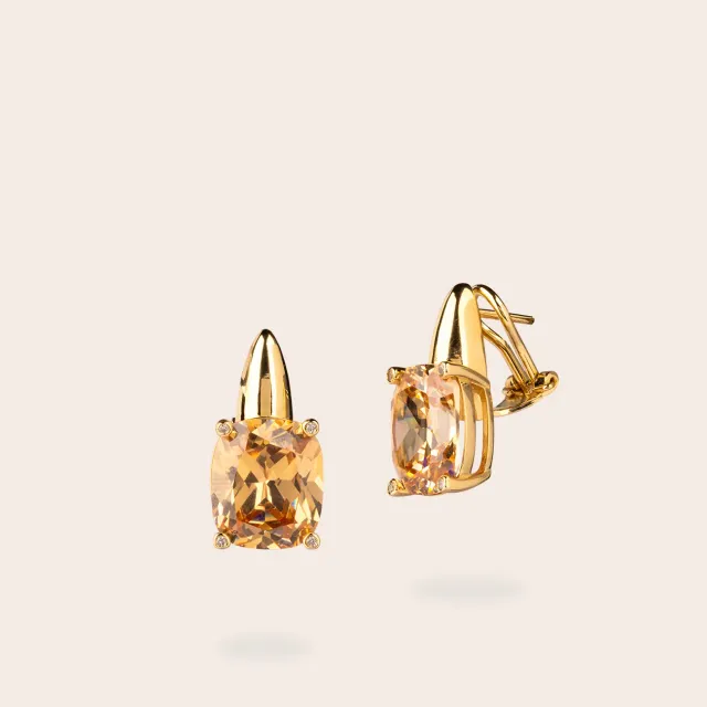 Ultima Edizione taille émeraude boucle zircon couleurs