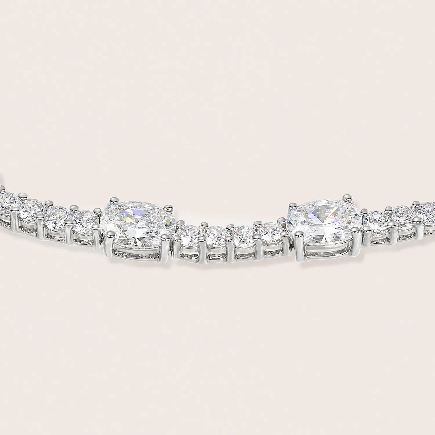 ULTIMA EDIZIONE Ovalini collier ras-de-cou ovales blanc