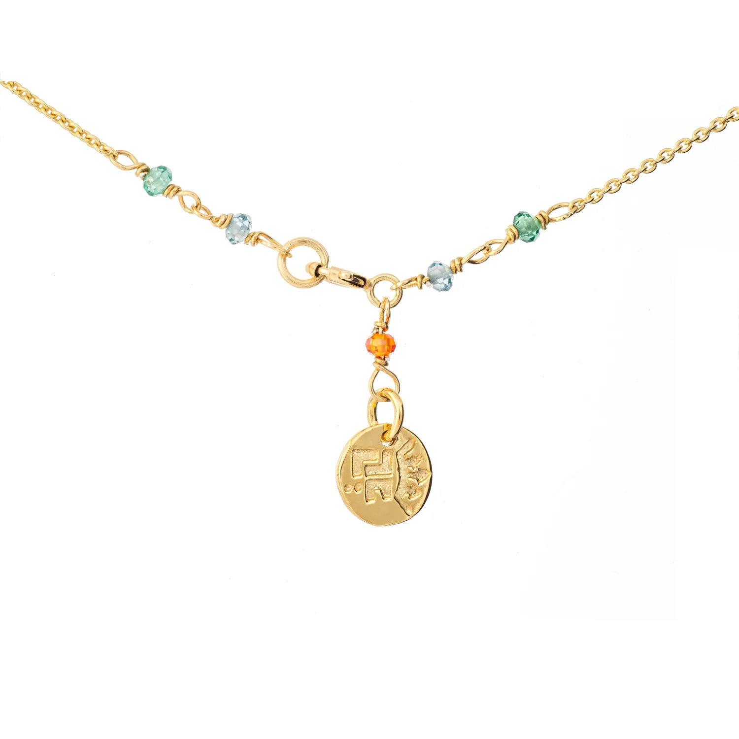 Lorella Tamberi Canal Artemis Wing collier long doré zircons