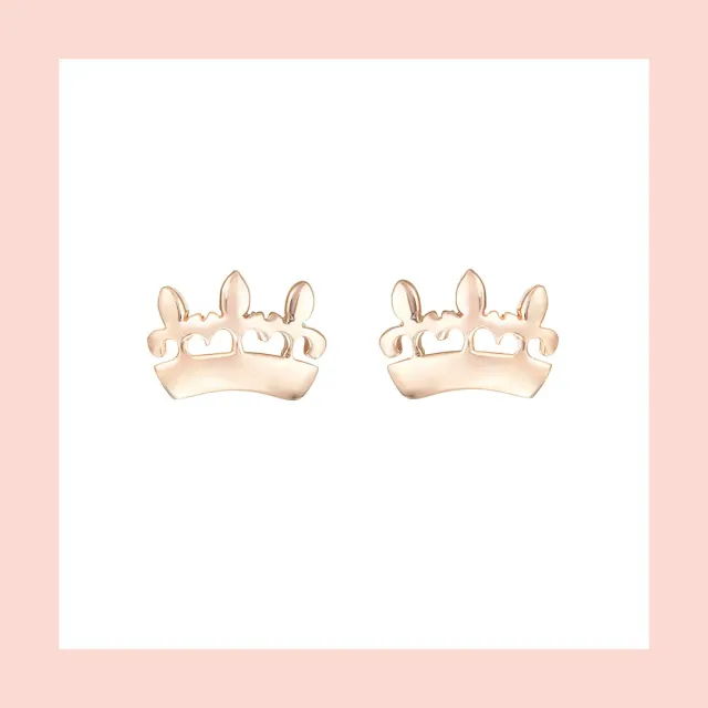 Lorella Tamberi Canal Bee Queen Crown boucles d'oreilles rosé