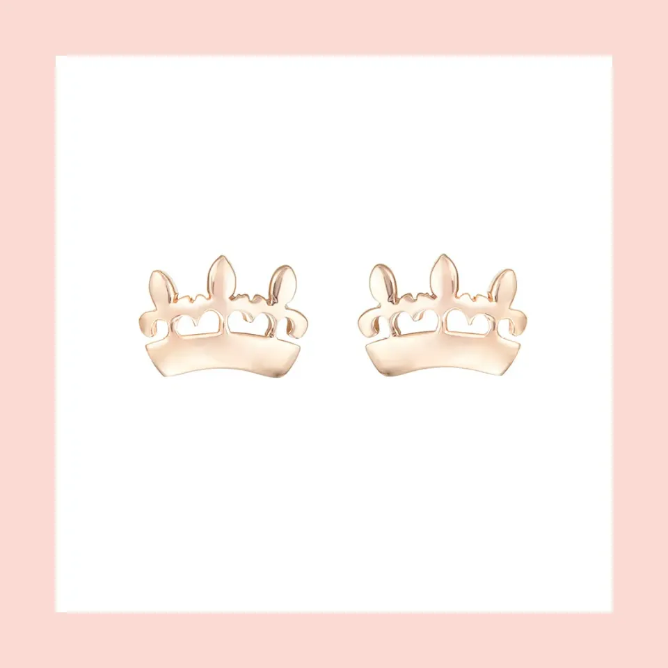 Lorella Tamberi Canal Bee Queen Crown boucles d'oreilles rosé