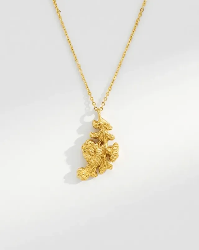 Elise Tsikis Sienne collier breloque doré 45 cm