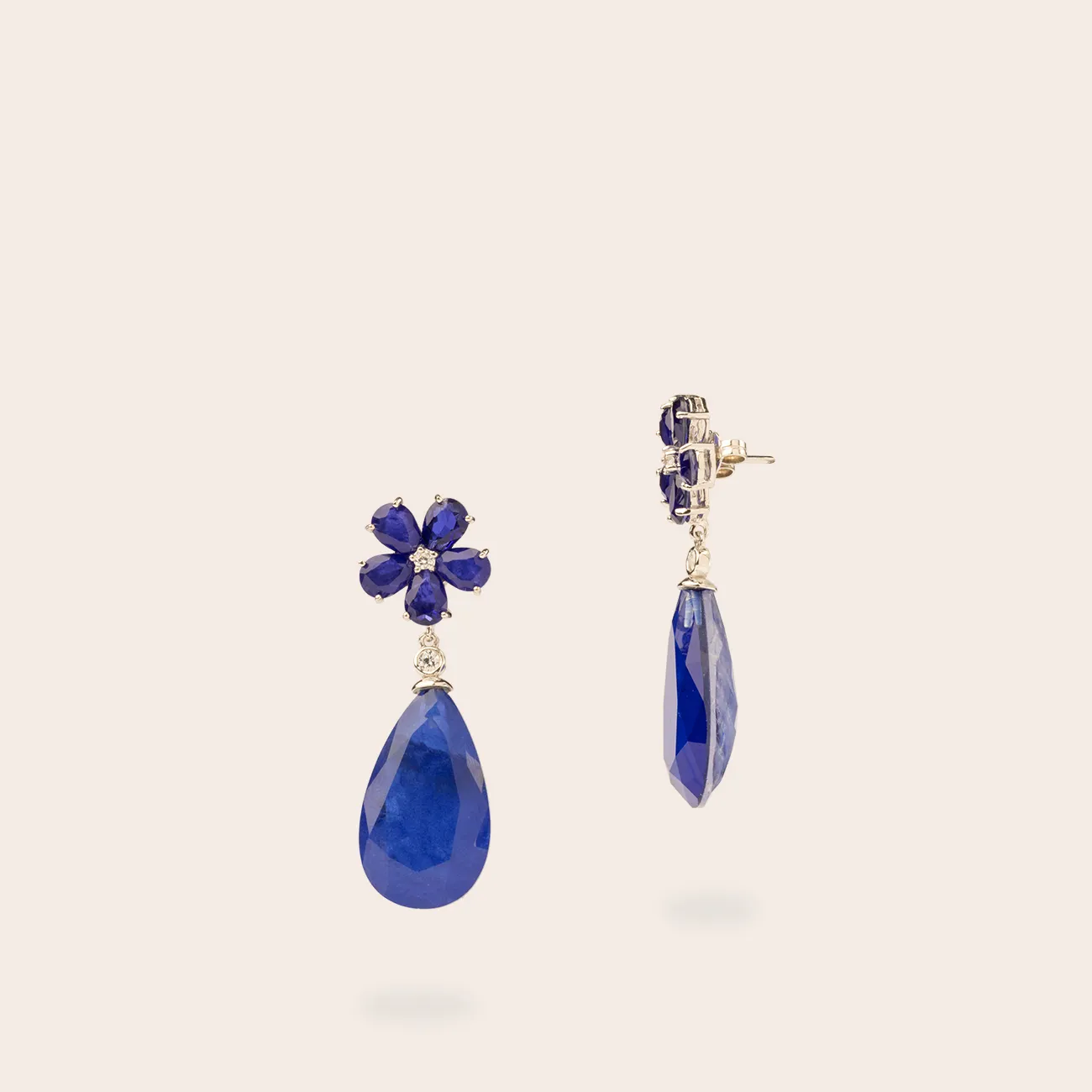 Ultima Edizione Fleur et Goutte boucles pendantes