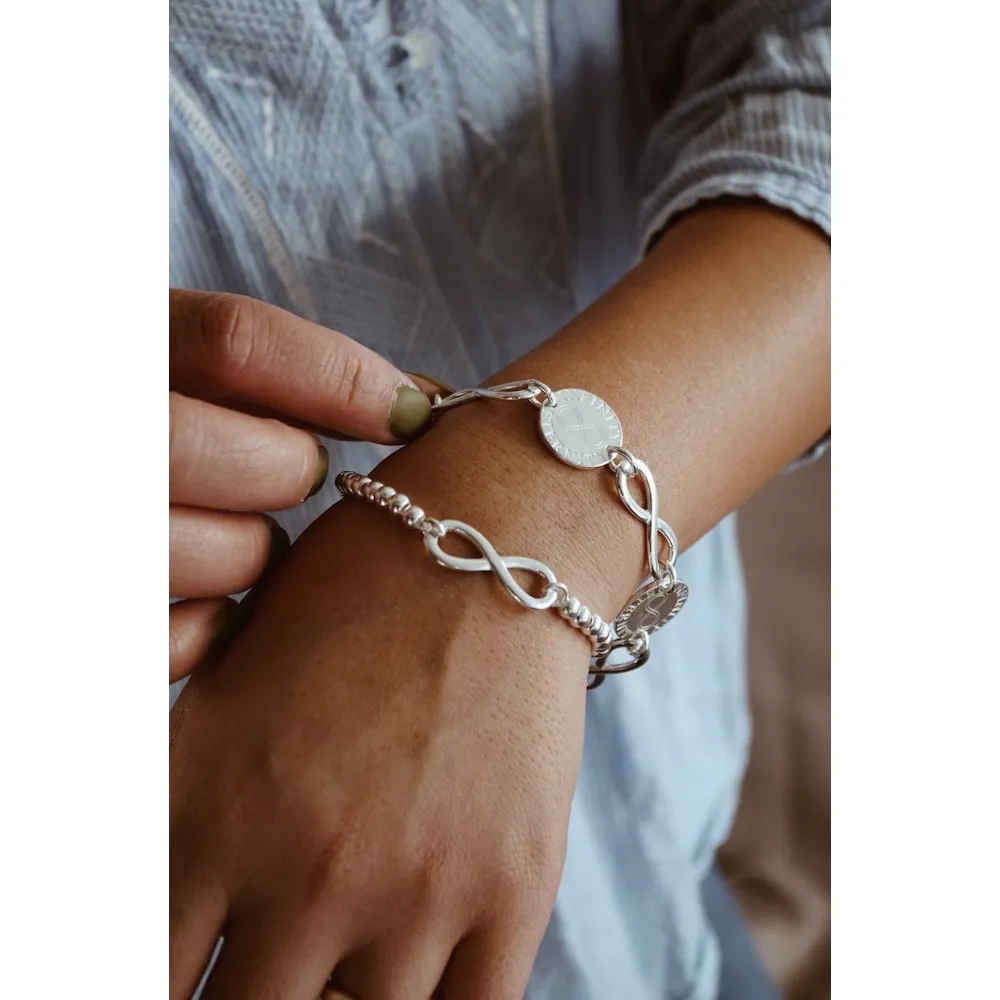 Secret de Cuir N°920 bracelet perle plaqué argent élastique