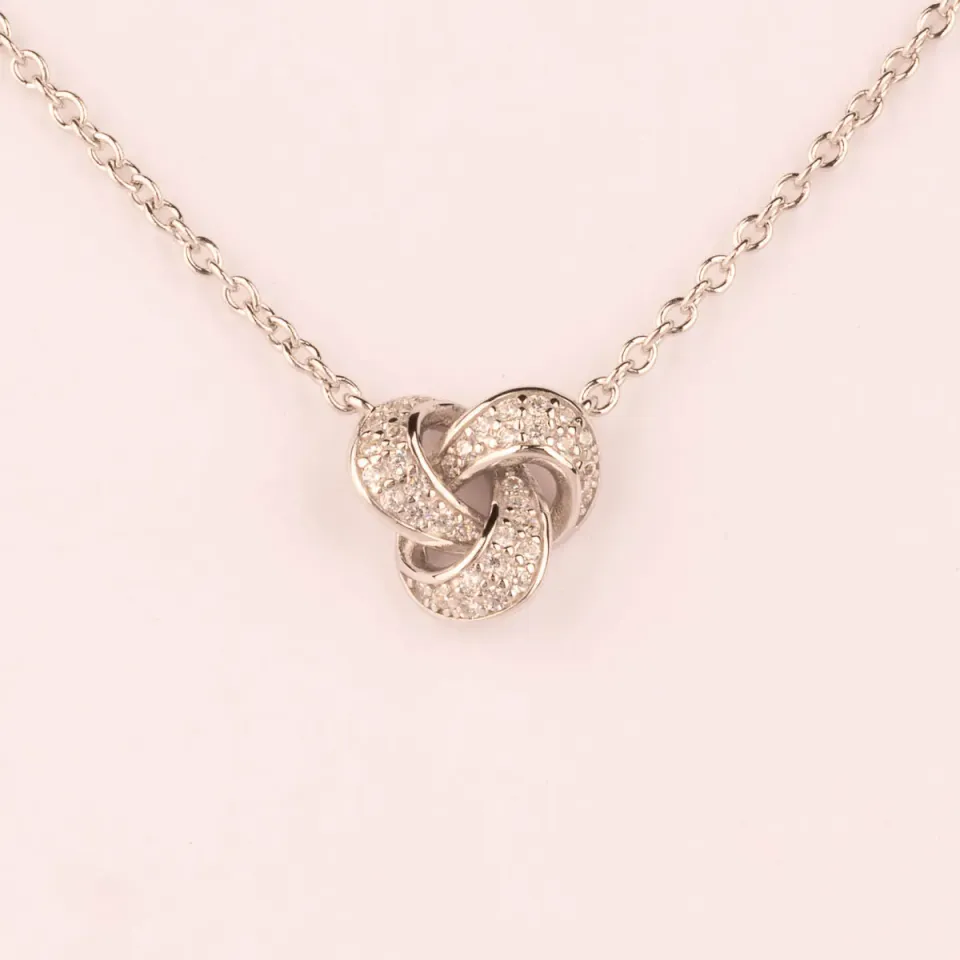 Ultima Edizione Intreccio Pavé pendentif entrelacé zircons