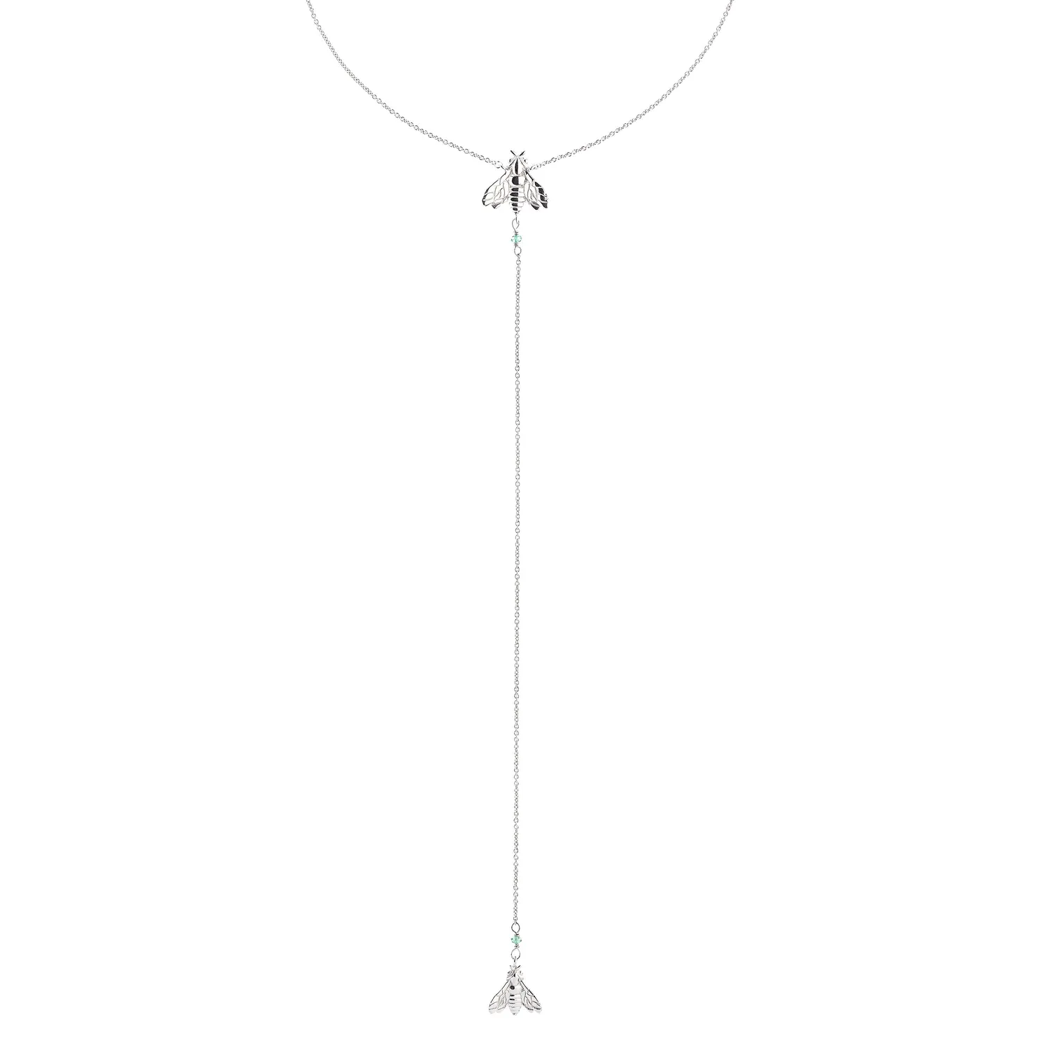 Lorella Tamberi Canal Bee Queen collier abeilles zircons 40,5cm