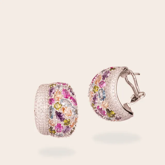 ULTIMA EDIZIONE Multicolor Pavé boucles d'oreilles pavé multicolore