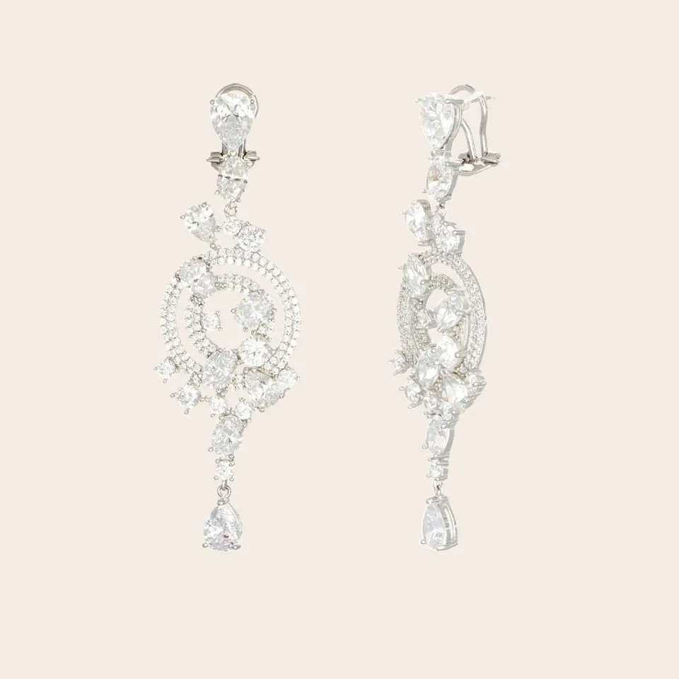 Ultima Edizione Cascata Grappolo boucles pavé