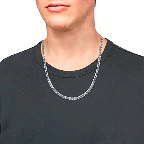 s.Oliver collier chaîne acier homme argent
