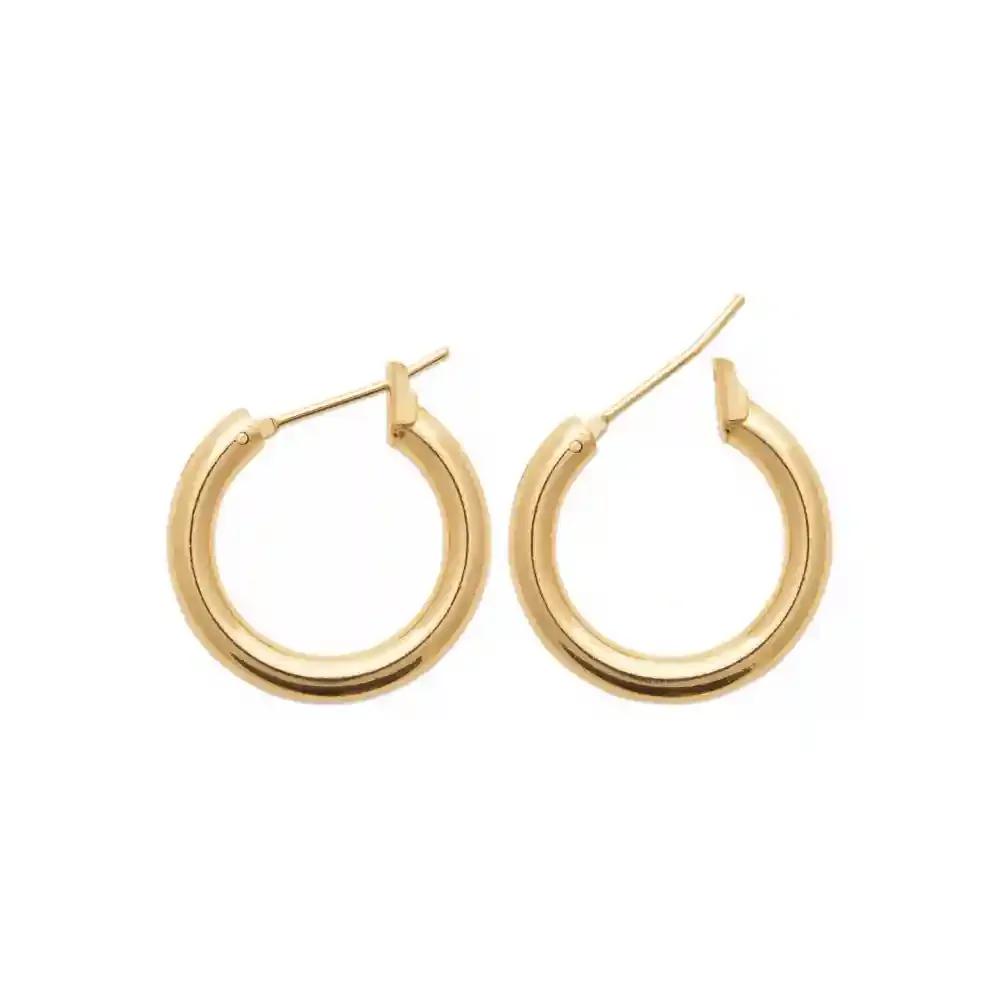 Oriana France créoles 20 mm boucles plaqué or classiques