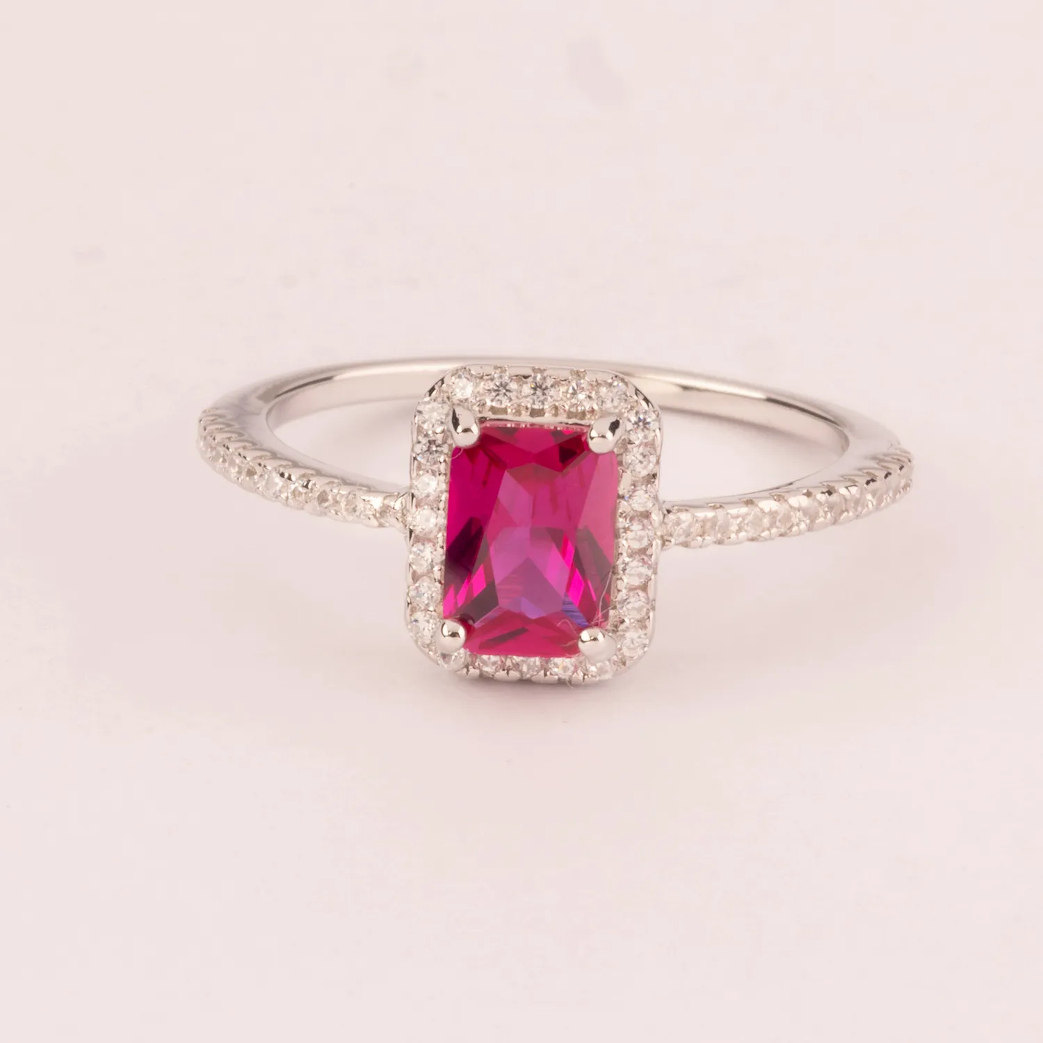 ULTIMA EDIZIONE pierre rectangulaire couleur bague 5x7