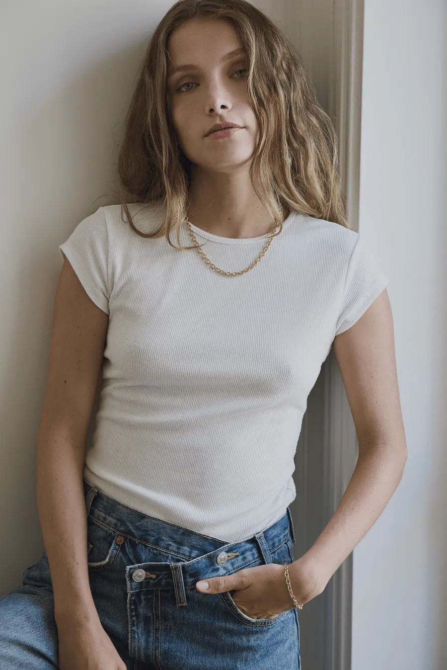 Elise Tsikis Epure Chanes collier 45 cm doré