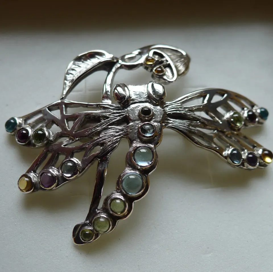 L'Atelier Kozenga Libellule broche argent 950