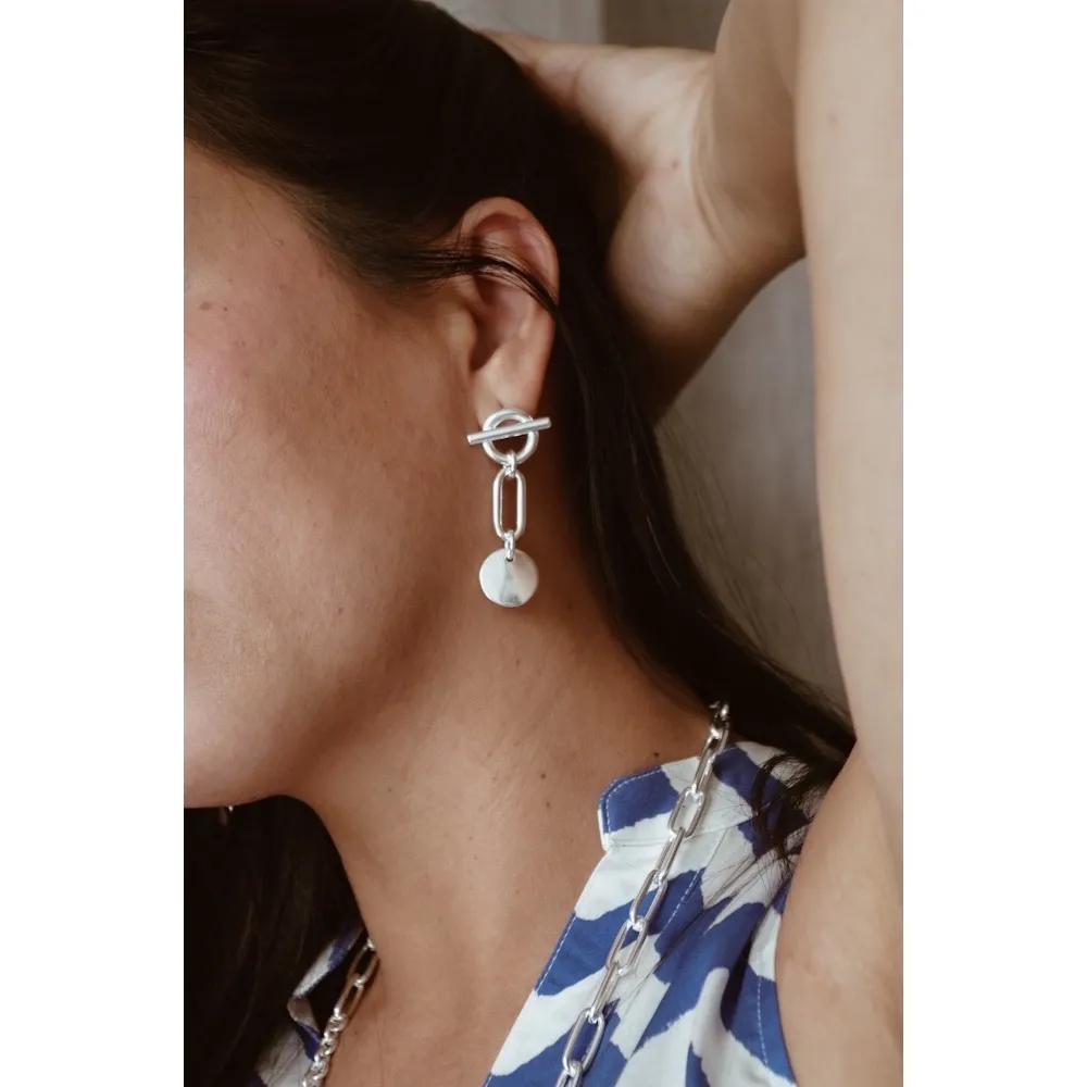 Secret de Cuir N°196 boucles pastille argenté