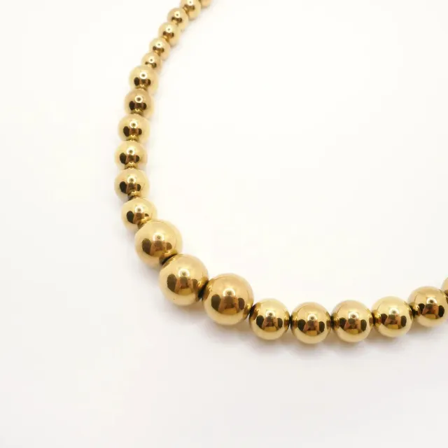 Cloralys Billy collier perles hématite 38+5 cm