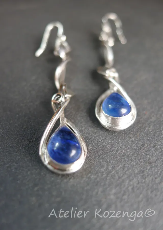 L'Atelier Kozenga Kyanite boucles d'oreilles argent 950