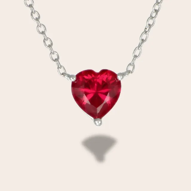 ULTIMA EDIZIONE cœur 7 mm pendentif rouge rubis