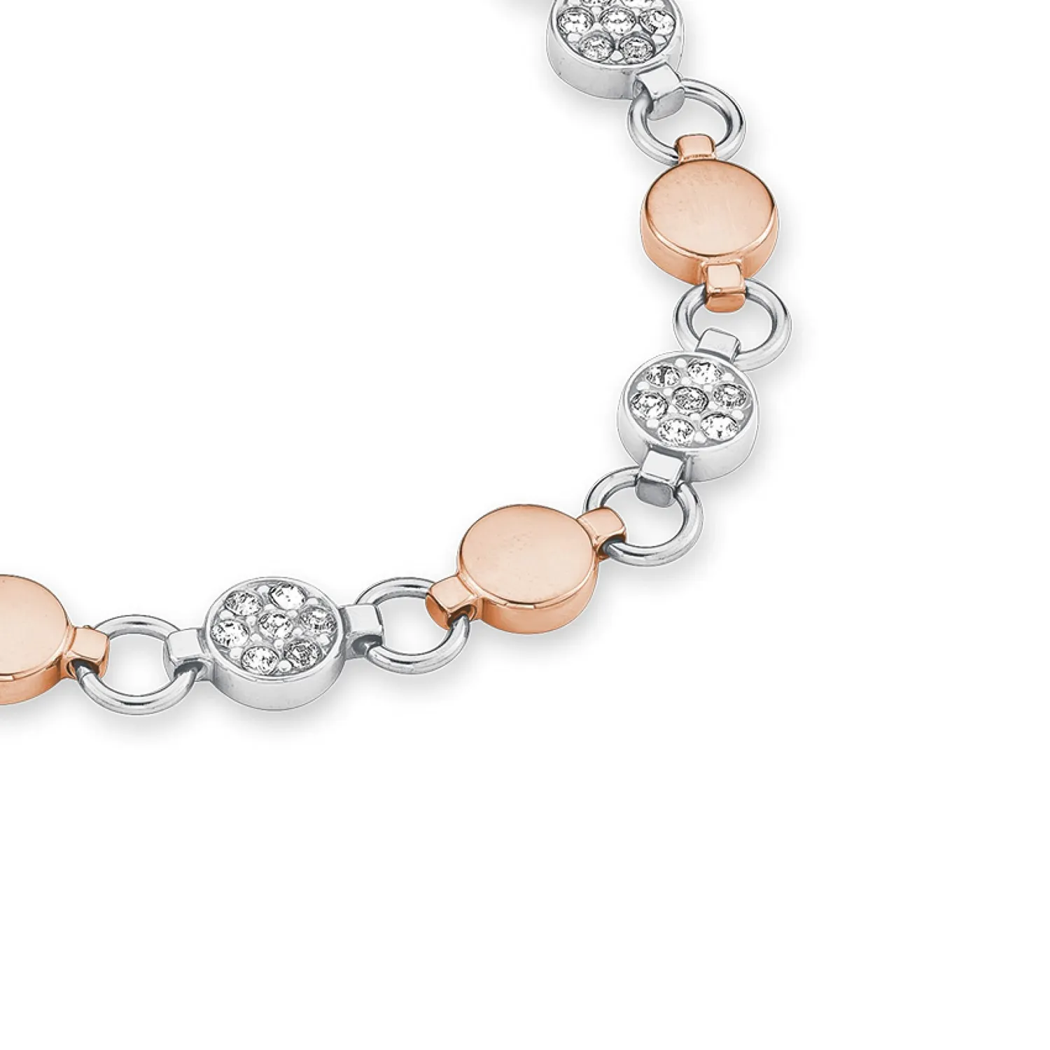 s.Oliver bracelet femme bicolore argent acier motif