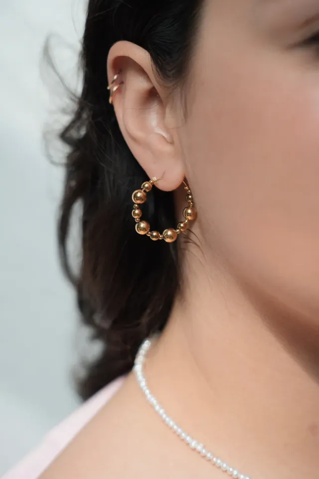 Cloralys Telma boucles d'oreilles créoles dorées