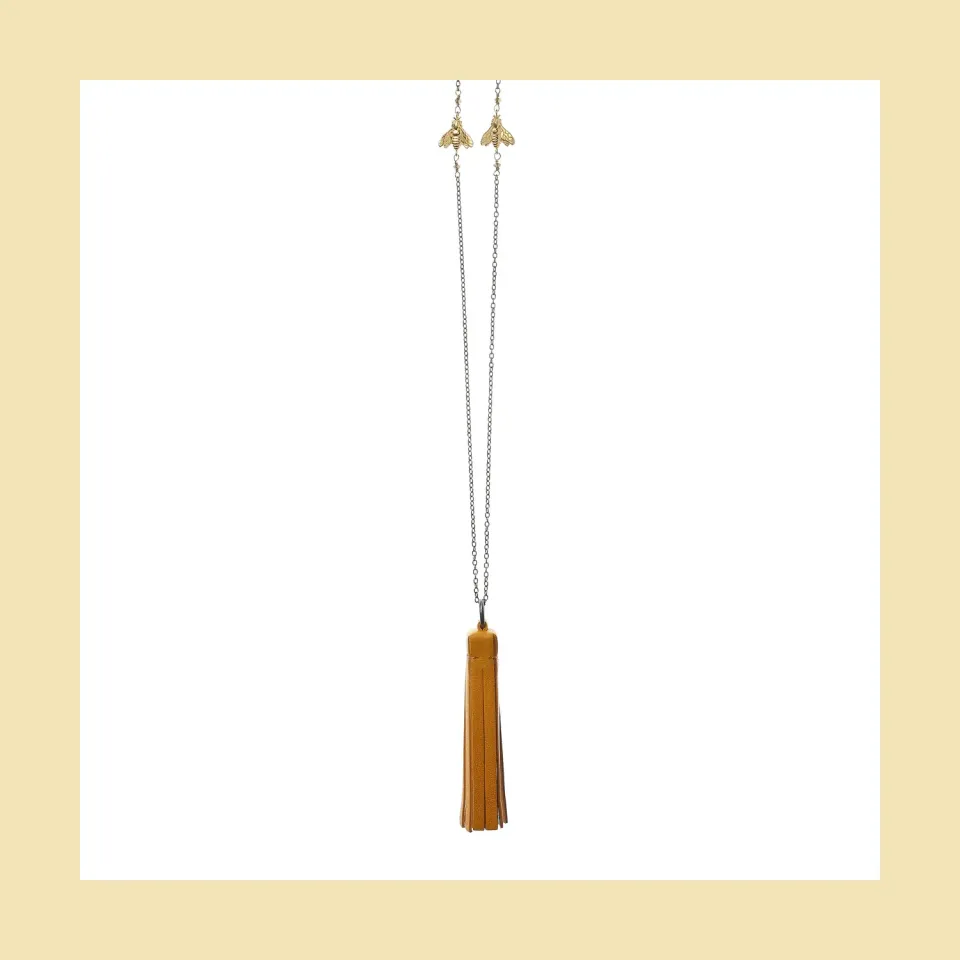 Lorella Tamberi Canal Bee Queen collier pompon miel abeilles 86 cm