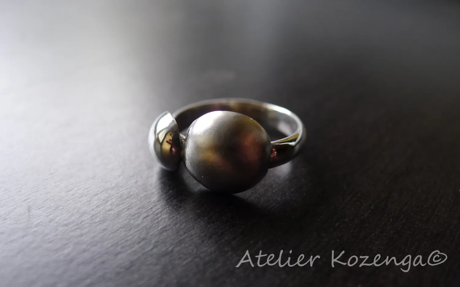 L'Atelier Kozenga Bully bague argent polie dépolie