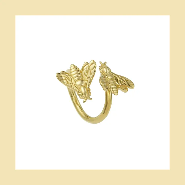 Lorella Tamberi Canal Bee Queen Two Bee bague dorée