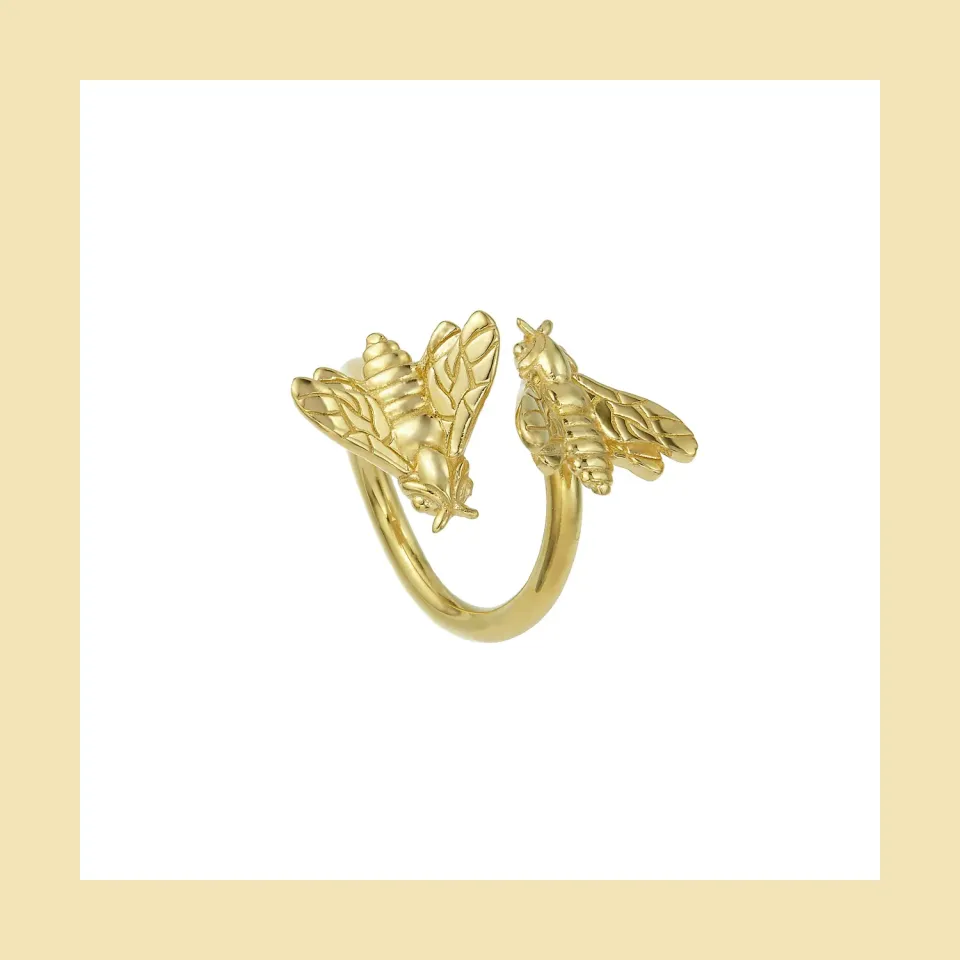 Lorella Tamberi Canal Bee Queen Two Bee bague dorée