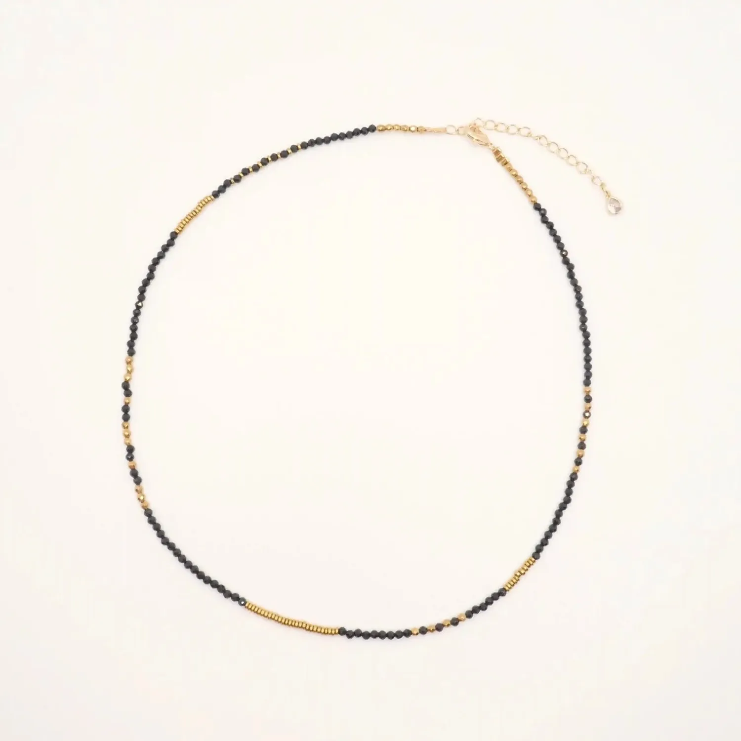 Cloralys Adélia collier agate noire 38 cm