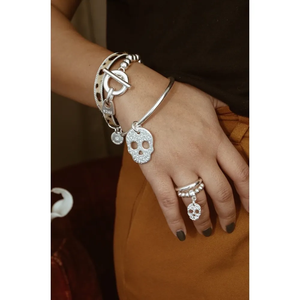 Secret de Cuir N°908 pack 13 bagues perles argenté