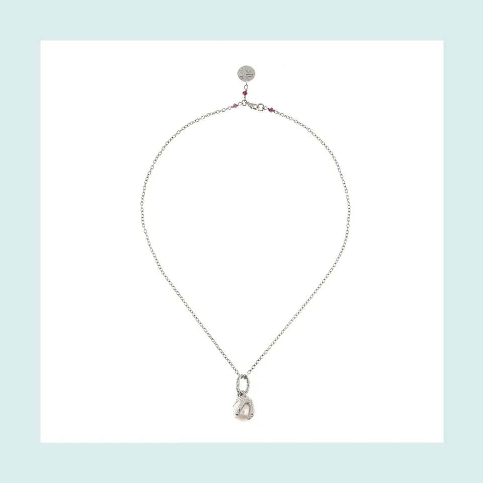 Lorella Tamberi Canal Artemis Talon collier perle zircons