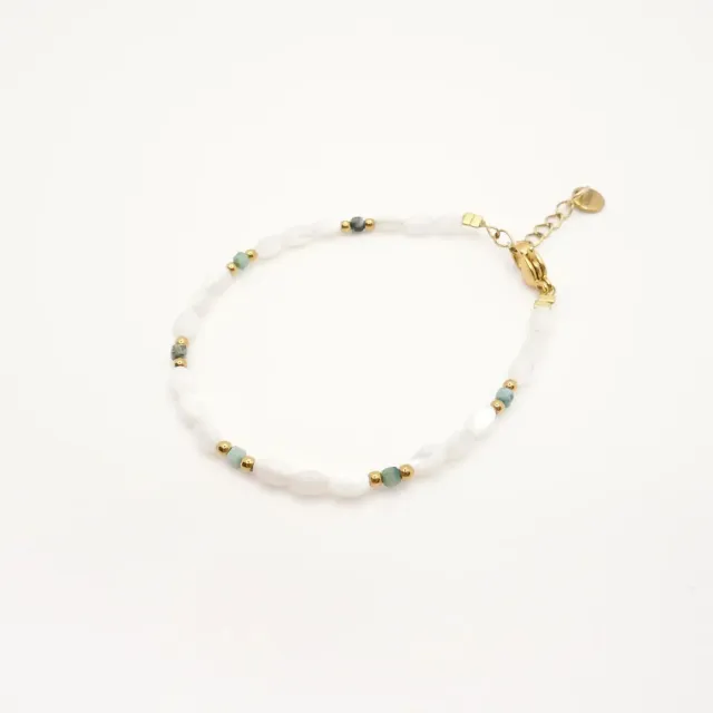 Cloralys Liza bracelet nacre hématite turquoise