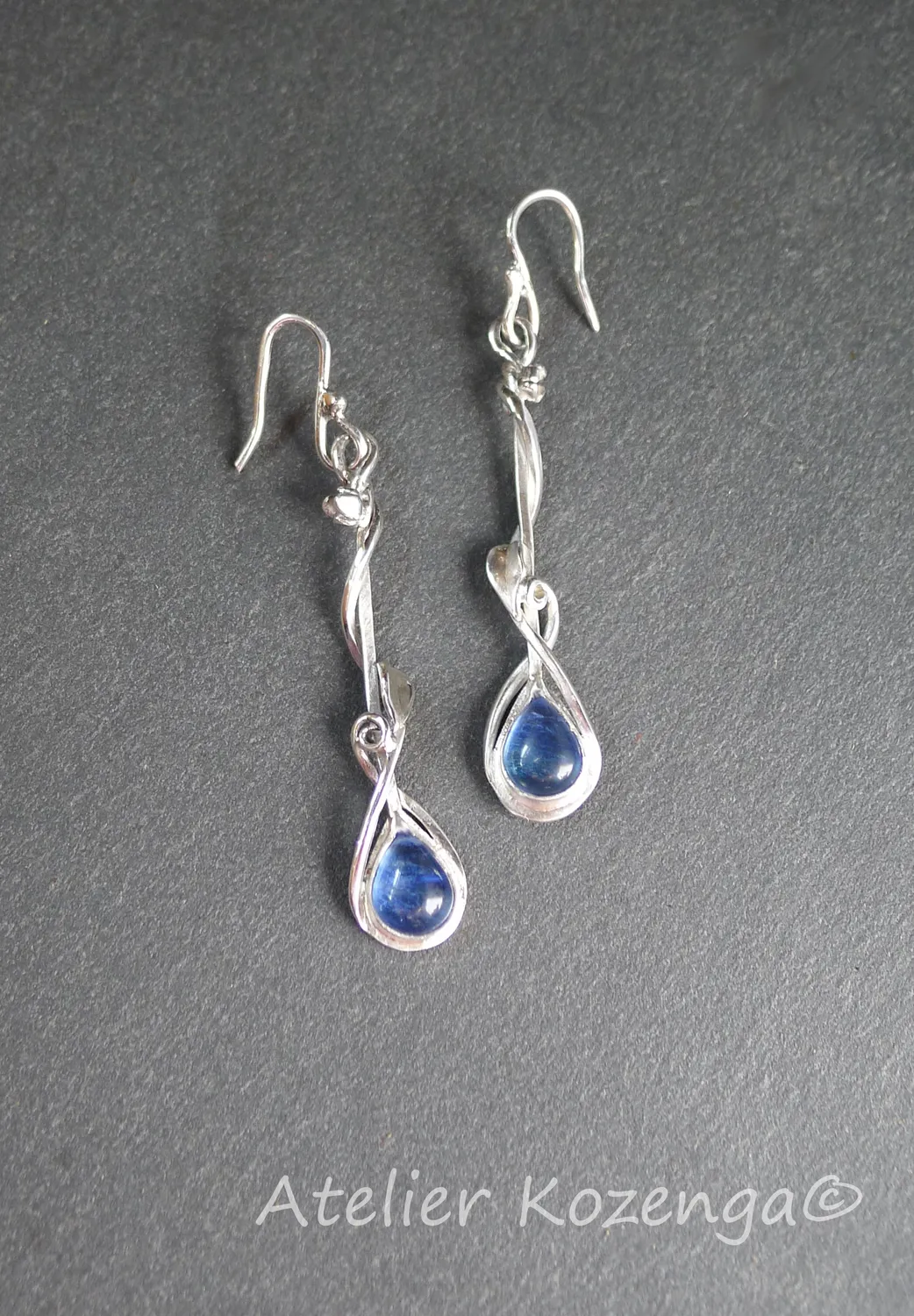 L'Atelier Kozenga Kyanite boucles d'oreilles argent 950