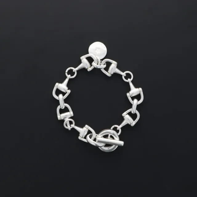 Secret de Cuir N°812 bracelet mors plaqué argent