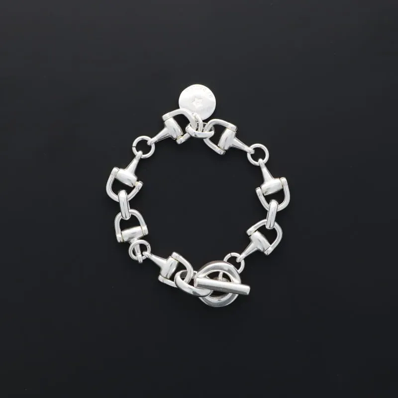 Secret de Cuir N°812 bracelet mors plaqué argent
