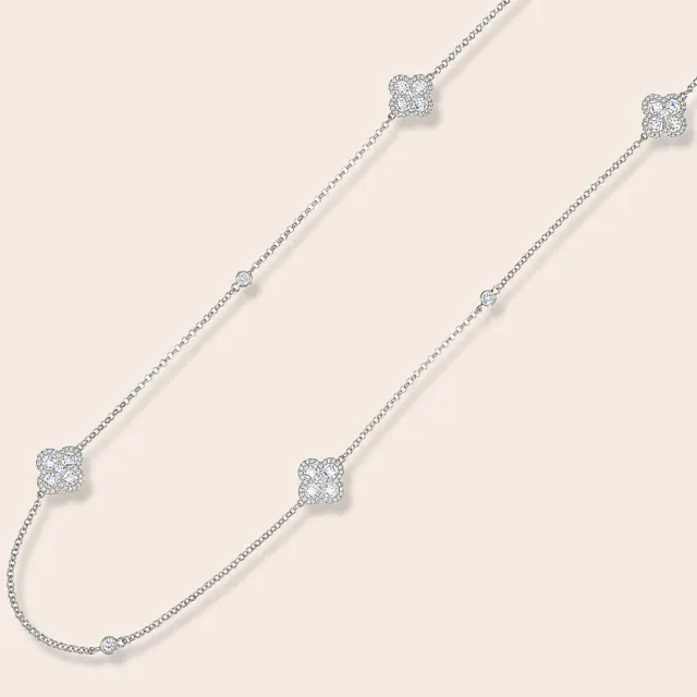 ULTIMA EDIZIONE Total White Flower collier 90 cm