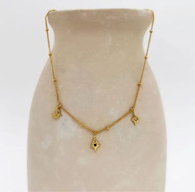 Elise Tsikis Galaxi collier breloques femme 36 cm