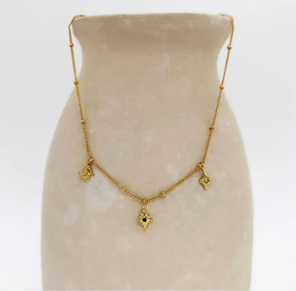 Elise Tsikis Galaxi collier breloques femme 36 cm